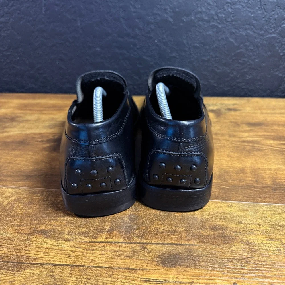 Tod's Gomma Penny Loafer Black Leather Dress Shoes Mens 10.5